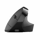 JLab JBuds Ergonomic Vertical Wireless Mouse - Black-Multiple connection option: 2.4 USB Dongle + 2 Bluetooth connection option for up 3 devices.