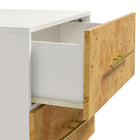 Modway Abel 2-Drawer Burl Wood Nightstand - White Bleached Burl-8
