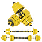 Soozier 44 lb Dumbbell & Barbell Adjustable Set 44 lb Plate Bar Clamp Rod for Strength Training-Just takes a few seconds to assemble it, then you can focus on exercise 