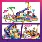 LEGO Friends Fun Water Park Day-Accessories include pet food, ice creams, sunscreen, sunglasses and more