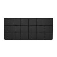 Manhattan Comfort Clive 72" Mid-Century Modern 6-Drawer Double Dresser - Black-Clean-lined 6-drawer dresser crafted from manufactured wood for a refined, modern bedroom look