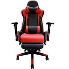 Nicer Furniture Racing Style Game Chair with Footrest - Red-Racing-style design functions as both a gaming and office chair.  