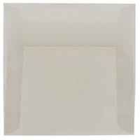 JAM Paper Square Translucent Vellum Invitation Envelopes - 6" x 6" - Platinum Silver - 25 Pack (PACV576)-Color: Platinum Silver Translucent 