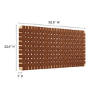 Modway Sparta Weave Wall Mount Vegan Leather Full Headboard with - Natural Brown-6
