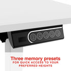 Staples 48"W Electric Rectangular Adjustable Standing Desk - White-Desk dimensions: 47.2" W x 23.6" D x 28.7-46.5" H