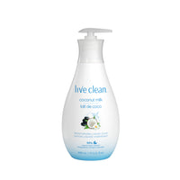 Live Clean Replenishing Liquid Hand Soap - 500 mL - Coconut Milk-Rich Creamy hand soap hydratres and restores moisuture balance and softness to hands