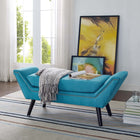 Modway Gambol Upholstered Fabric Bench - Pure Water-Upholstered In Polyester
