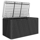 Outsunny 100 Gallon Deck Box - Outdoor Storage Box-100 gallon (380 L) waterproof storage box holds garden tools, pool accessories efficiently
