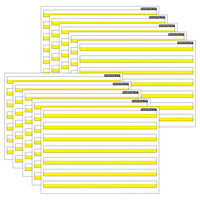 Ashley Productions Smart Poly PosterMat Pals Space Savers - 13" x 9-1/2" - 3/4" Handwriting Highlighted Yellow - 10 Pack-It's a poster, it's a placemat, it's both! Great smaller size for easy use in the classroom, home, office, or on the go!