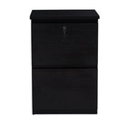 Koss 2-Drawer Vertical Filing Cabinet - Espresso-Locking top drawer