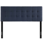Modway Emily Upholstered Fabric Queen Headboard - Navy-Fiberboard and plywood frame