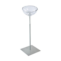 Azar Bowl Floor Display - 10" - Silver/Clear-Sold in Multiples of 1