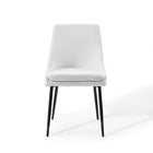 Modway Viscount Upholstered Fabric Dining Chairs - Black/White - 2 Pack-9