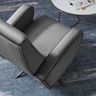 Modway Superior Performance Velvet Swivel Chair - Grey-Stain-Resistant Fabric