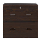 Office Star Alpine 2-Drawer Lateral File Cabinet - Espresso-Locking top drawer