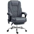 Vinsetto Massage Reclining Office Chair with Adjustable Height and Footrest - Dark Grey-Six vibration massage points with three modes, three intensities, and a timer to relax your body