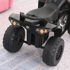 Aosom Kids Sliding Ride-On 4 Wheel ATV - Black-Material: PP, Steel 