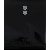 JAM Paper Plastic Envelopes with Button and String Tie Closure, Letter Open End, 9.75 x 11.75, Black Poly, 108 Pack (118B1BLB)-Black