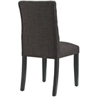 Modway Duchess Button Tufted Fabric Dining Chair - Brown-Fine Polyester Fabric Upholstery