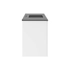 Modway Bryn 48" Wall-Mount Bathroom Vanity - White/Black-Ceramic Sink With Integrated Countertop