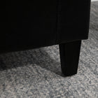 HOMCOM Storage Bench with Flip Top Ottoman - Black-Colour: Black