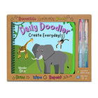 The Pencil Grip Daily Doodler Reusable Activity Book - Wild Animals Cover-The Daily Doodler Reusable Activity Book with Wild Animal Front Cover & Create Everyday Back Cover.