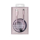 Basic Tech 6 foot Type-C Braided Cable - Pink-6 feet in length