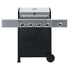 Kenmore 4 Burner Gas Grill with Side Burner - Black with Stainless Steel Lid-Fuel Type: Propane.