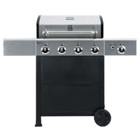 Kenmore 4 Burner Gas Grill with Side Burner - Black with Stainless Steel Lid-Fuel Type: Propane.