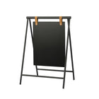 Futech Swing Board Metal A-Frame with Panel - 22"W x 28"H - Black-Sturdy metal A-frame construction built to withstand outdoor conditions and frequent use.