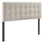 Modway Lily Upholstered King Size Headboard - Dove Grey-Chenille Fabric Upholstery