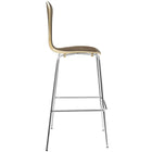 Modway Passage Dining Bar Stool - Walnut-Sturdy Chrome Legs And Footrest