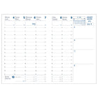 Quo Vadis Business Weekly Planner - 10 cm W x 15 cm H - Assorted Colours - Bilingual-2 colour grid on white paper