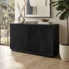 Hudson&Canal Alston 48"W Buffet Table - Black Grain-Clean with a soft, dry cloth and no harsh chemicals or abrasive cleaning materials