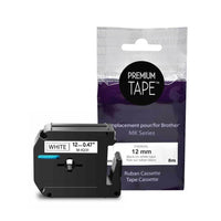 Premium Tape Compatible with Brother MK-231 - Black on White - 12mm-Color: Black / White