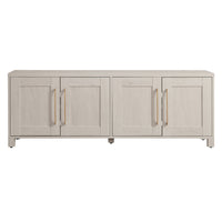 Hudson&Canal Chabot TV Stand for TV's up to 75" - Alder White-A transitional design accommodates TVs up to 75" for your entertaining space