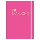 Hilroy Mahjong Hardcover Journal - 6" W x 8" H - Lined - 80 Sheets - Pink-Durable hard cover with gold foil stamping