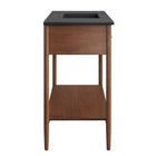 Modway Zaire 48" Single Sink Bathroom Vanity - Walnut/Black-Ceramic Single Sink Basin