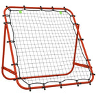 Soozier Adjustable Soccer Rebounder - Red-Adjustable angle lets you practice ground passes, lofted shots, and goalie drills
