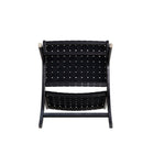 Manhattan Comfort Maintenon 25.79" Industry Chic Faux Leather Upholstered Accent Chair - Black-10
