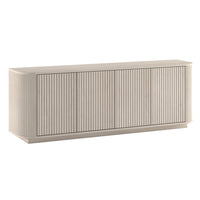 Hudson&Canal Canton TV Stand for TV's up to 75" - Alder White-A transitional design accommodates TVs up to 75" for your entertaining space