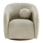 Modway Holland Swivel Vegan Leather Armchair - Mineral-7