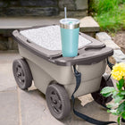 Suncast Garden Scooter - Taupe with Mocha Lid-Accent Colour: Mocha