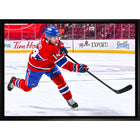 Nick Suzuki Montreal Canadiens Shooting Follow Through - Framed Canvas - 31" x 22"-Premium canvas print with gallery-wrapped edges