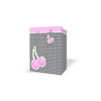 Millbrook Studios Juvenile Gift Bags - Small - Pink Cherry - 12 Pack (47403)-4.5" x 2.5" x 5.75"