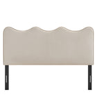 Modway Athena Stain-Resistant Performance Velvet King Size Headboard - Almond-Assembly Required