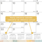 Blueline 12 Months Monthly Academic Desk Pad - August to July - 22" L x 17" W - Splash Design - Bilingual-Two-hole punched, vinyl corners