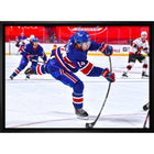 Nick Suzuki Montreal Canadiens Shooting - Framed Canvas - 31" x 22"-Premium canvas print with gallery-wrapped edges
