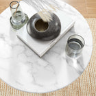 Modway Lippa 20" Round Faux Marble Side Table - White White-Non-Marking Felt Pad