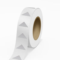 JAM Paper Standard Label Rolls - Triangle - 1 1/4 x 2 1/2 - Silver Metallic Foil - 125 Labels/Roll-Colour: Durable Silver Shiny Foil | Make your mail stand out with colourful shipping address labels.